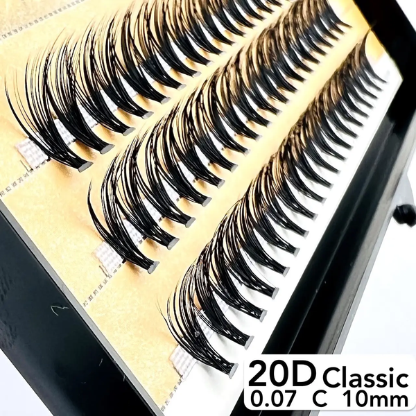 Вії Nesura Eyelash Classic 20D, 0,07, вигин C, 10 мм, 60 пучків NV20D10 фото