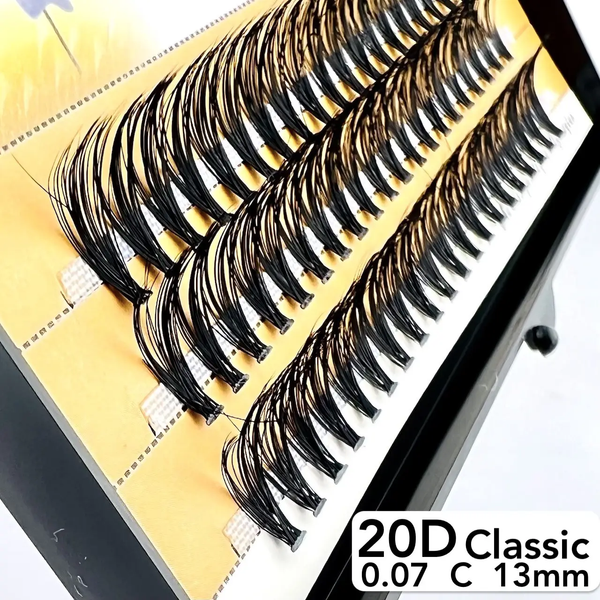 Вії Nesura Eyelash Classic 20D, 0,07, вигин C, 13 мм, 60 пучків NV20D13 фото