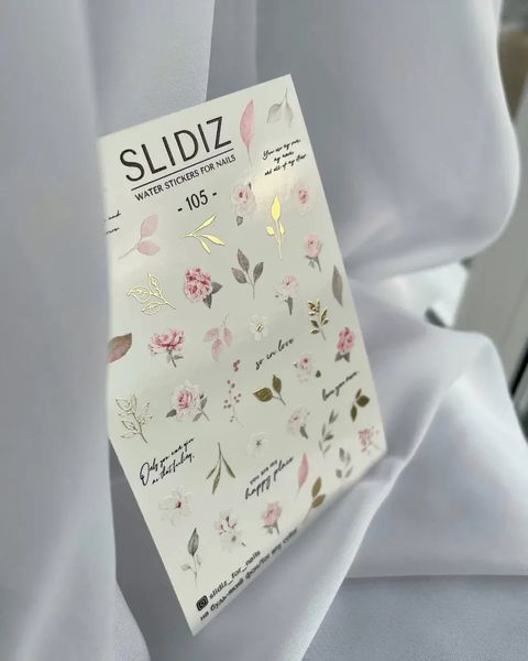 Слайдер-дизайн SLIDIZ водна наклейка для нігтів, №105 1829521542 фото