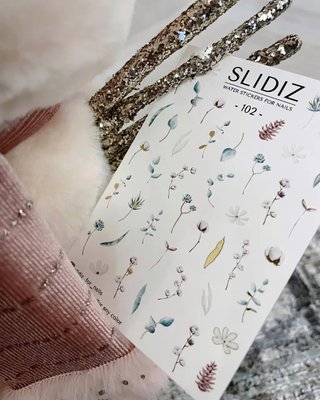 Слайдер-дизайн SLIDIZ водна наклейка для нігтів, №102 1829524910 фото