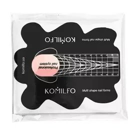 Komilfo Multi Shape Nail Forms 10 pcs - мультифункціональні форми для нарощування 1681809949 фото