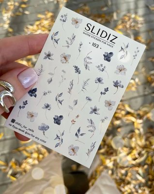 Слайдер-дизайн SLIDIZ водна наклейка для нігтів, №103 1829527401 фото