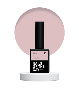 Nailsoftheday Cover base NEW Formula 15 — натуральне нюдове камуфлююче базове покриття для нігтів, 10 ml 4826420954008 фото