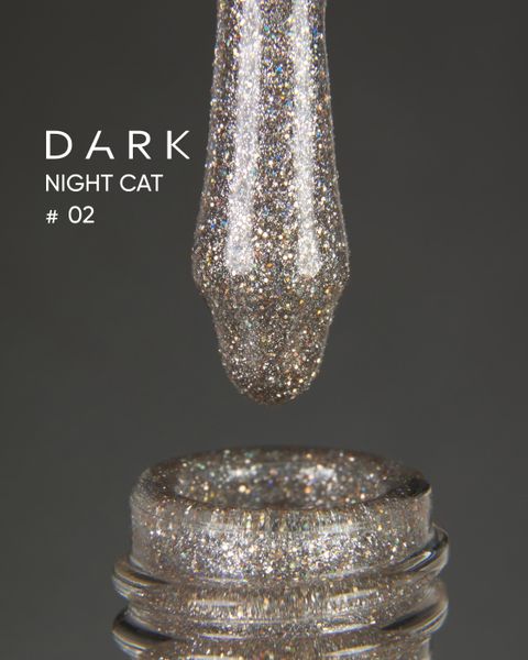 Dark gel polish Night Cat 02, 10 ml DarkNightCat2 фото