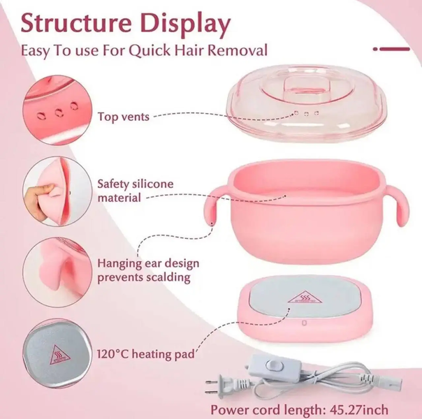 Воскоплав баночний SS-001A Pink Silicone Edition 100W SS-001A фото