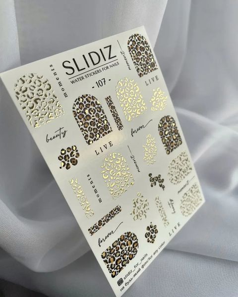 Слайдер-дизайн SLIDIZ водна наклейка для нігтів, №107 1829528631 фото