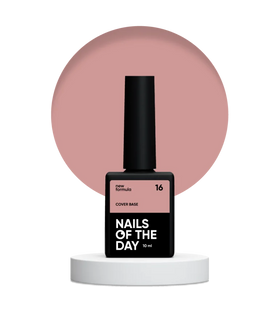 Nailsoftheday Cover base NEW Formula 16 — темне натуральне нюдове камуфлююче базове покриття для нігтів, 10 ml 4826420944009 фото