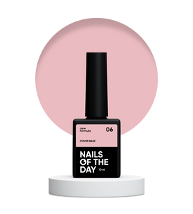 Nailsoftheday Cover base NEW Formula 06 — нюдово–персикове камуфлююче базове покриття для нігтів, 10 мл 4821221148007 фото