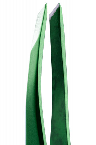 ZOLA Color Series Пінцет скошений професійний для брів GREEN 1756621876 фото