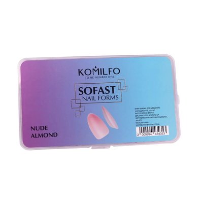 Komilfo SoFast Nail Froms Nude Almond – форми для нарощування, 300 шт 1681844222 фото