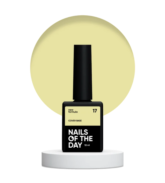 Nailsoftheday Cover base NEW Formula 17 — ніжно-лимонне камуфлююче базове покриття для нігтів, 10 мл 4828210000001 фото