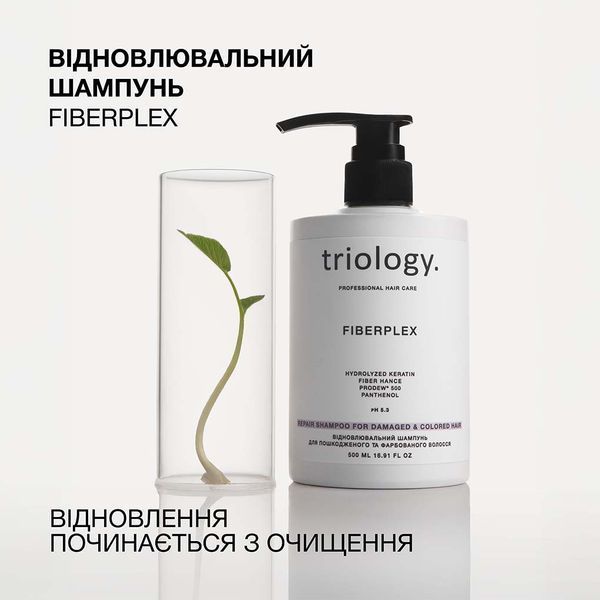 Відновлювальний шампунь для пошкодженого та фарбованого волосся Fiberplex Triology., 500 мл TB03 фото