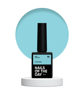 Nailsoftheday Cover base NEW Formula 19 — ніжно-блакитне камуфлююче базове покриття для нігтів, 10 мл 4828365000000 фото