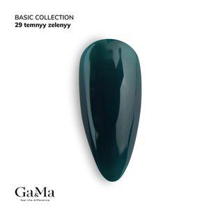 Гель-лак GA&MA Basic collection temnyy zelenyy 029, 10 мл 1994066267 фото