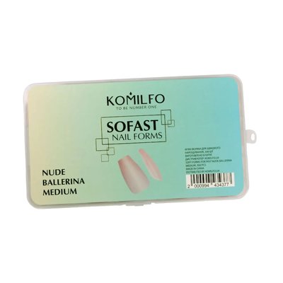 Komilfo SoFast Nail Froms Nude Ballerina Medium – форми для нарощування, 300 шт 1681845658 фото