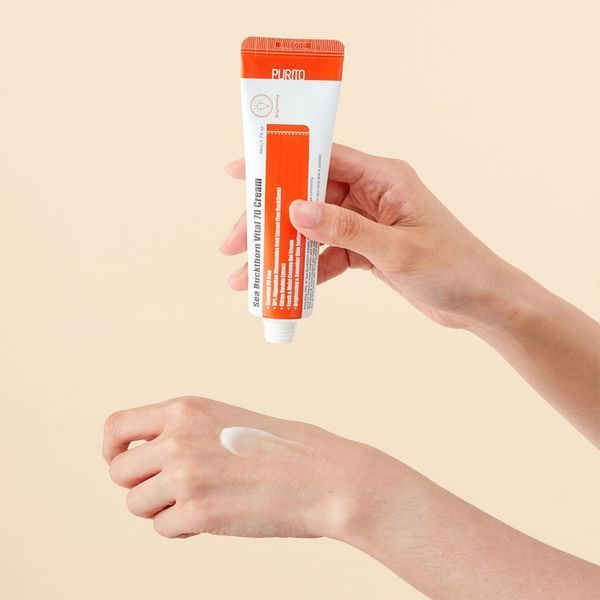 Вітамінний освітлюючий крем з обліпихою Purito Seoul Sea Buckthorn Vital 70 Cream, 50 мл PSS01 фото